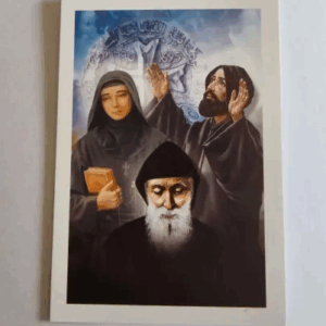 Prayer Card – Saint Sharbel, Saint Rafqa, and Saint Nimatullah